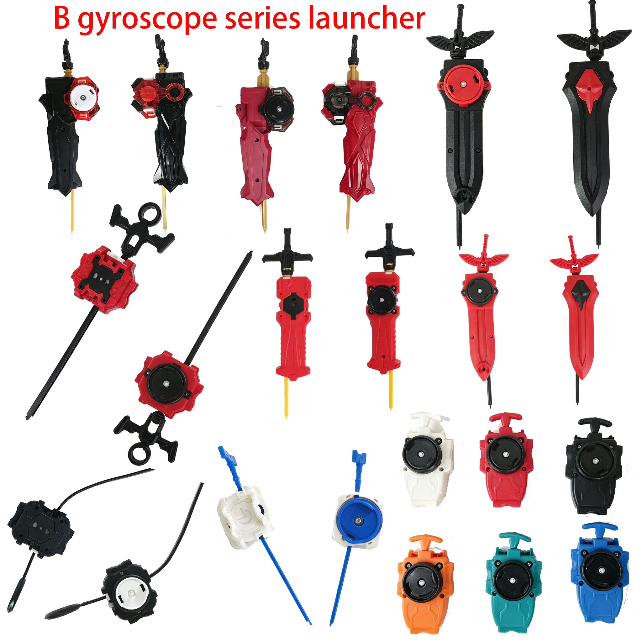 Spin Top Gyro Toy - Gemengde B Launcher Zwaardstring Trekkoord Spin