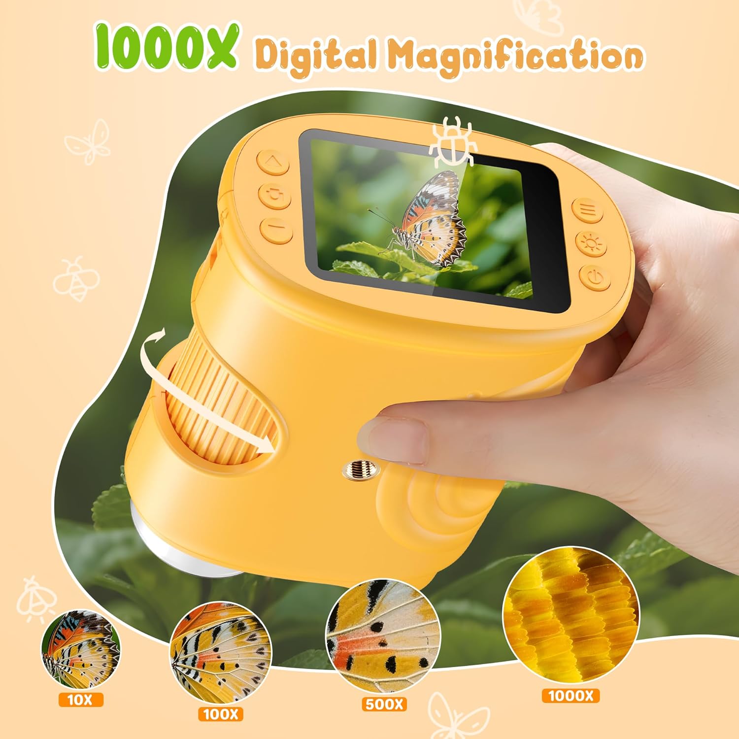 Microscope Kids Science - 1000X Handheld Digitale Microscoop Voor Kinderen
