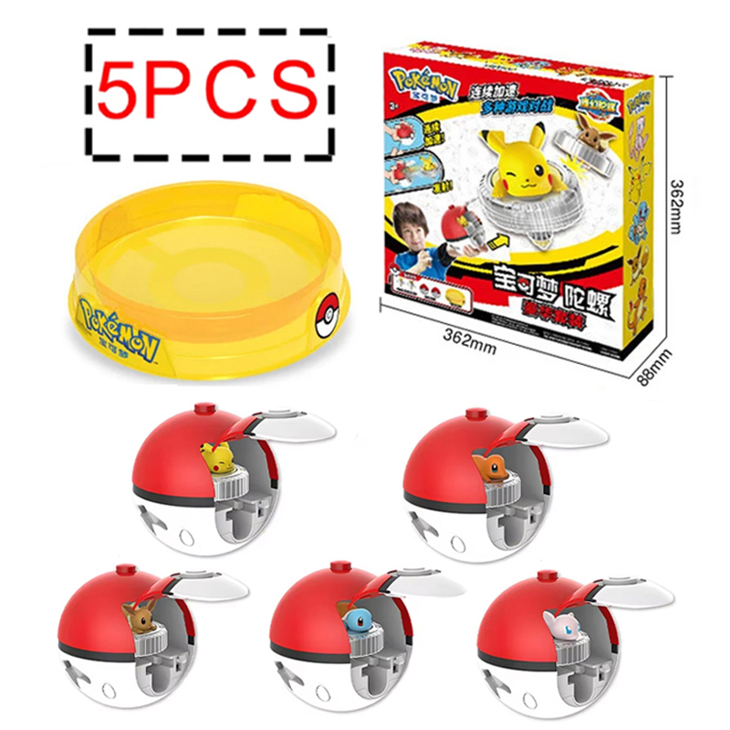 Spin Top Gyro Toy - Pokemon draaitop bal speelgoed actiefiguur origineel