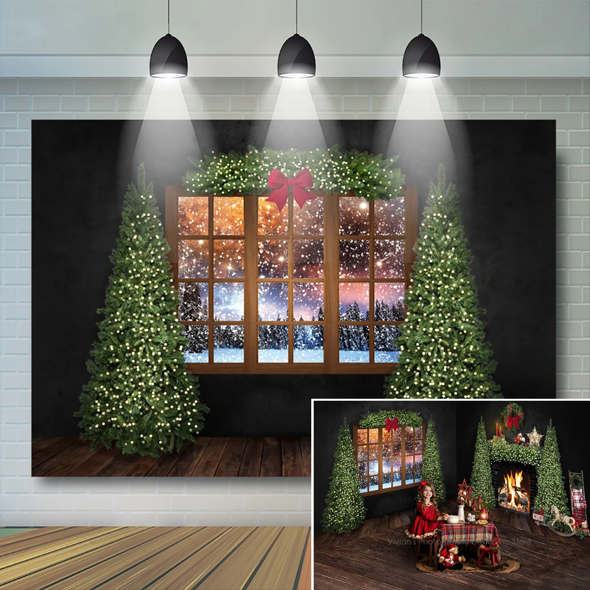 Banner Kids Toys - Kerst Polar Night Bacdrop Kinderen Volwassen