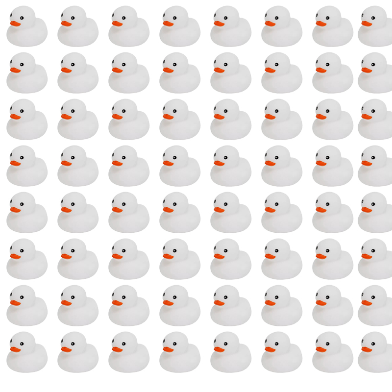 Rubber Duck Bath - 6/12/24 stuks witte rubberen eendjes in