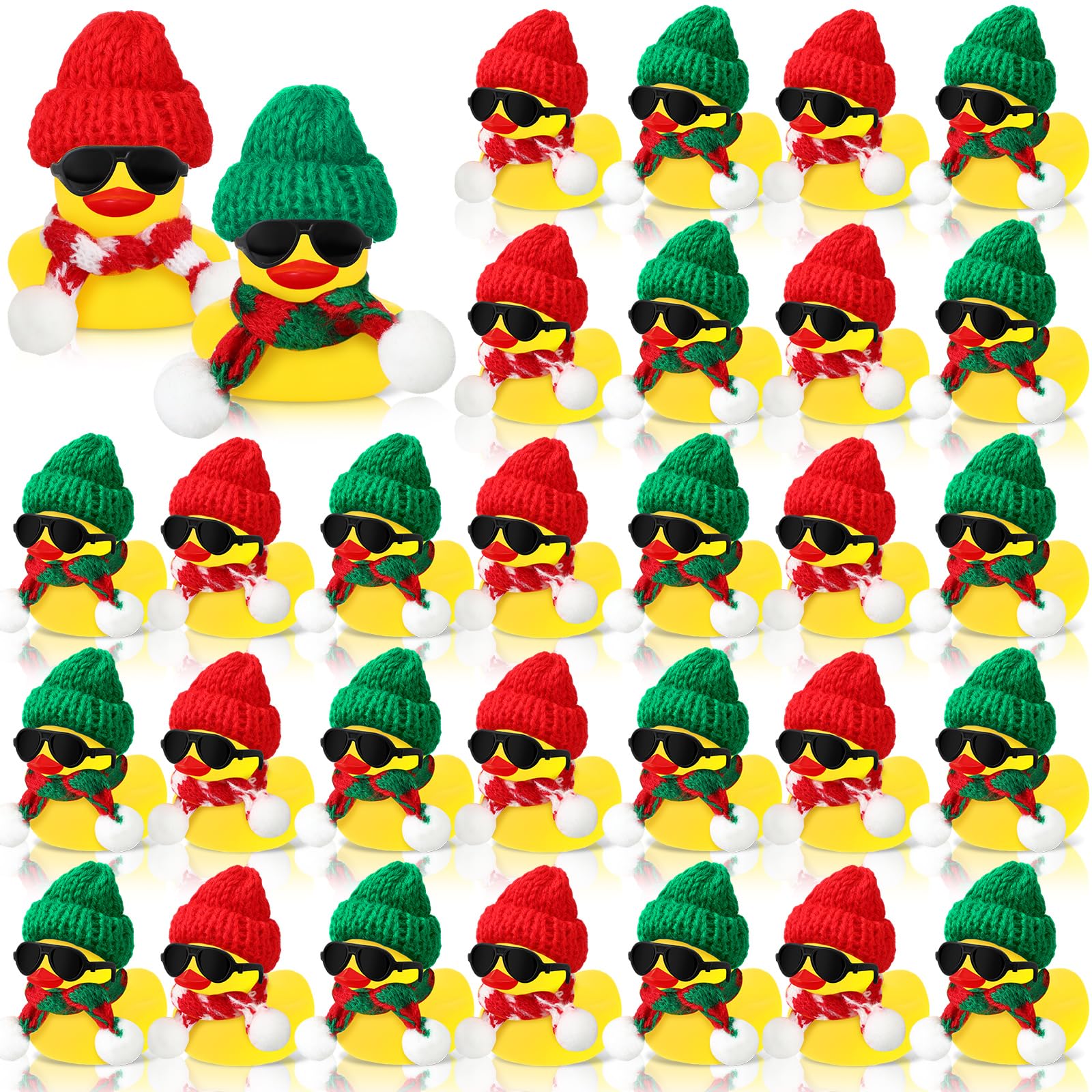 Rubber Duck Bath - 12/24/48 Set Kerst Rubber Eenden Douches