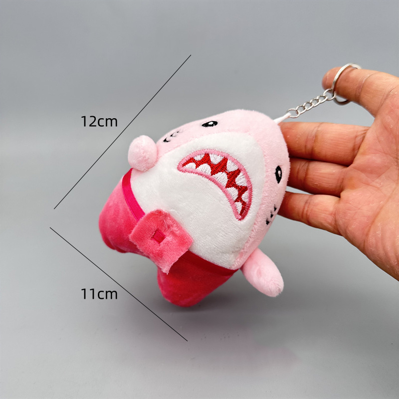 Kids Quirky Toys - Leuke haai pluche gevulde sleutelhanger speelgoed