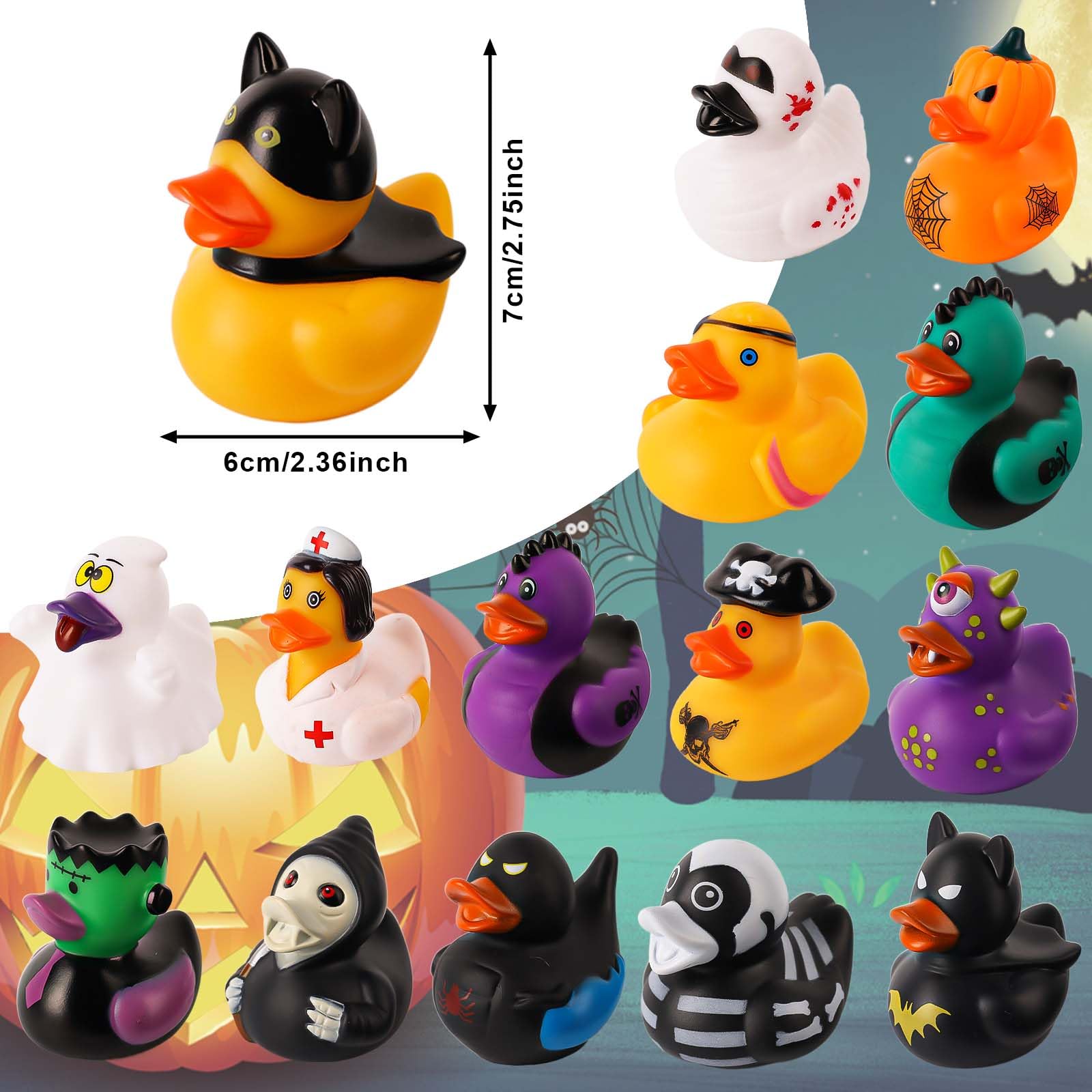 12/24/36Pc Halloween Rubber Ee - Rubber Duck Bath recensie en prijs