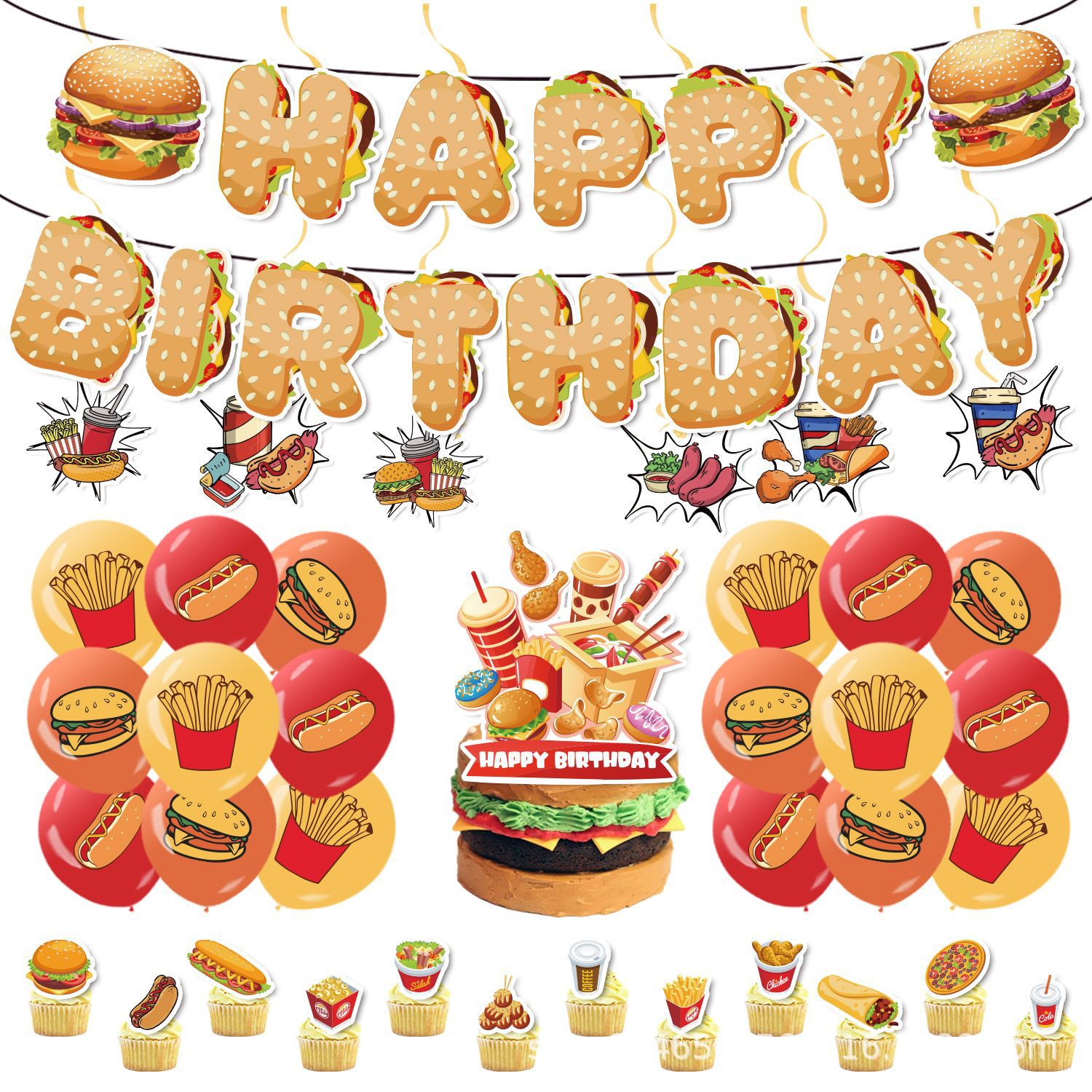 Hamburger Hot Dog Set Verjaard - Banner Kids Toys recensie en prijs