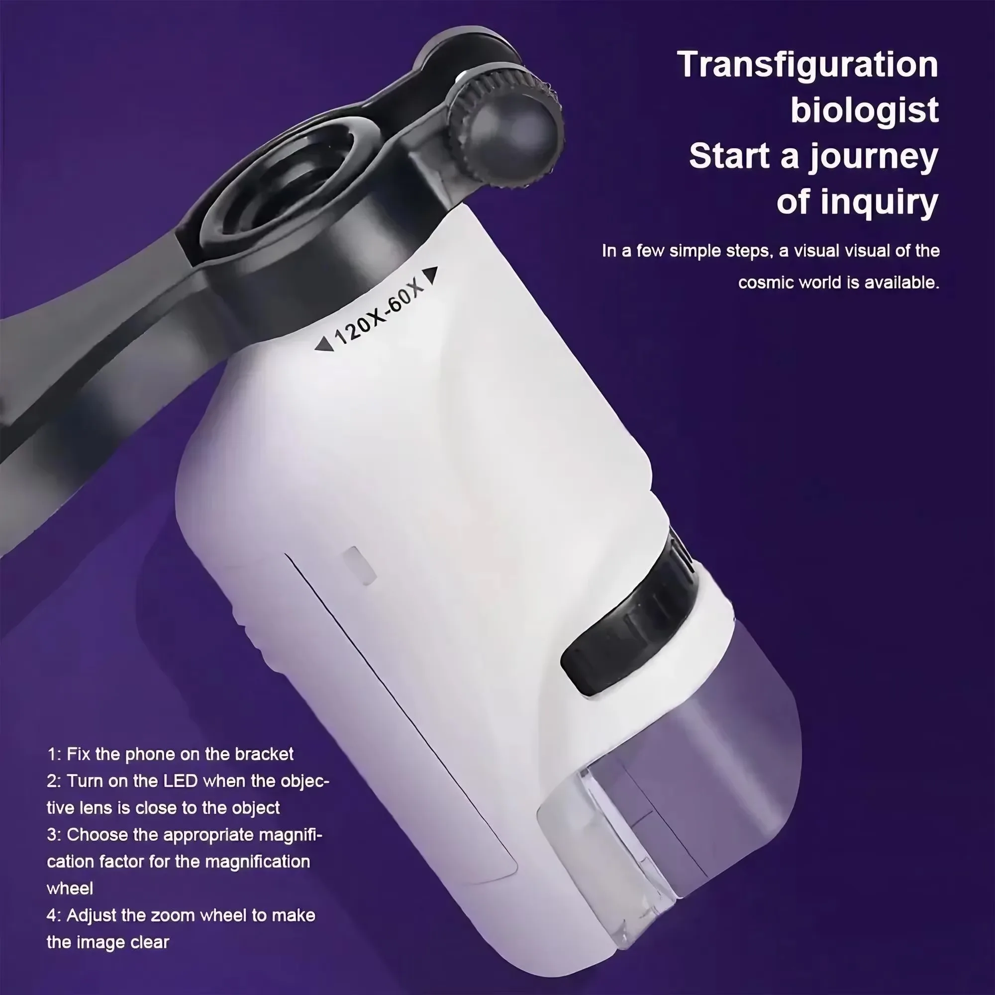 Mini-zakmicroscoop 60x 120x dr - Microscope Kids Science recensie en prijs