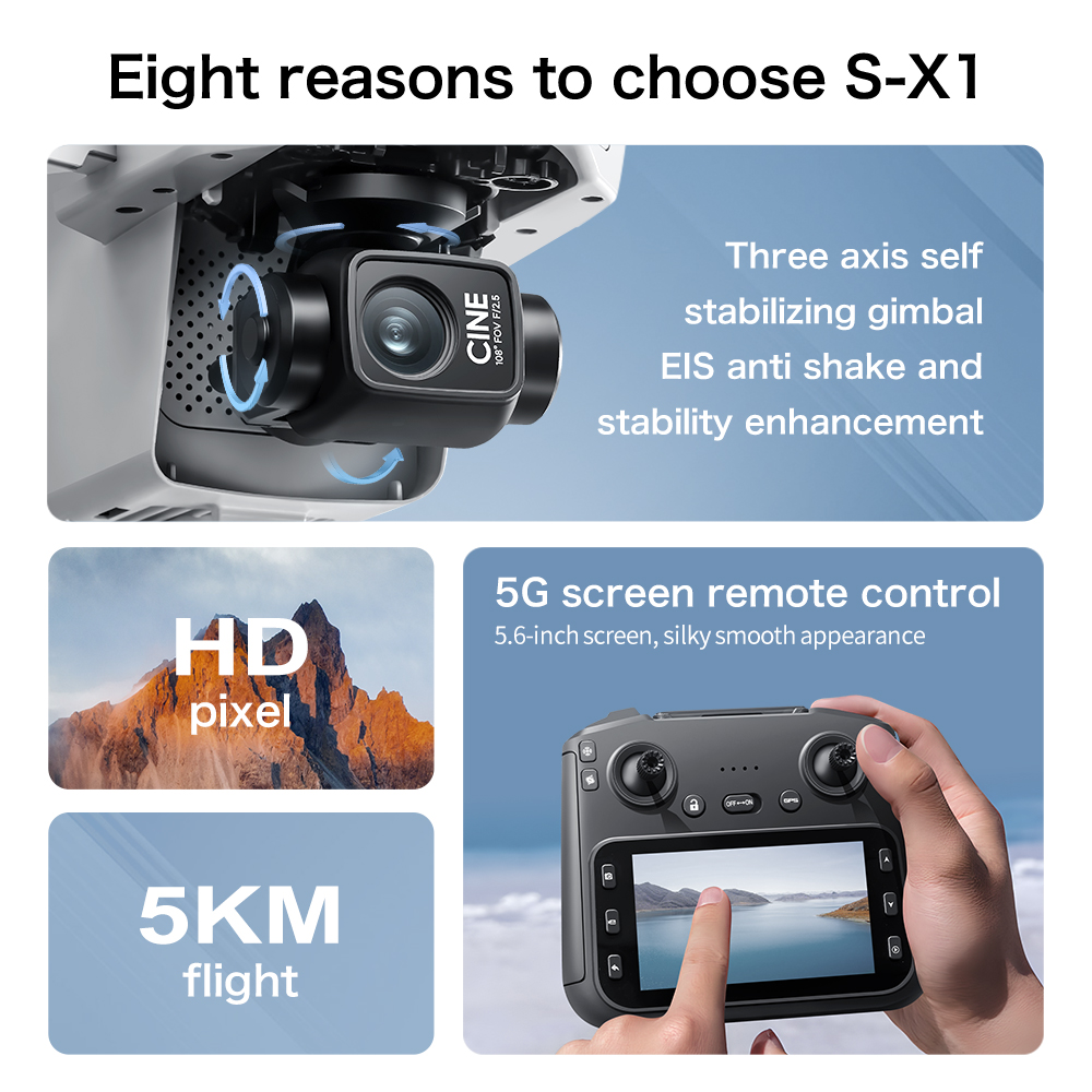 Originele S-X1 Drone 8K HD Pro - Toys For Kids Video recensie en prijs