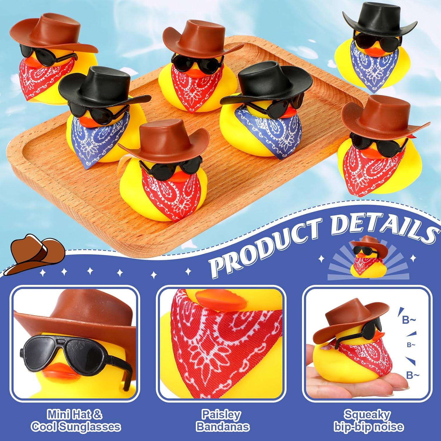 24-set Cowboy Badeendjes met S - Rubber Duck Bath recensie en prijs