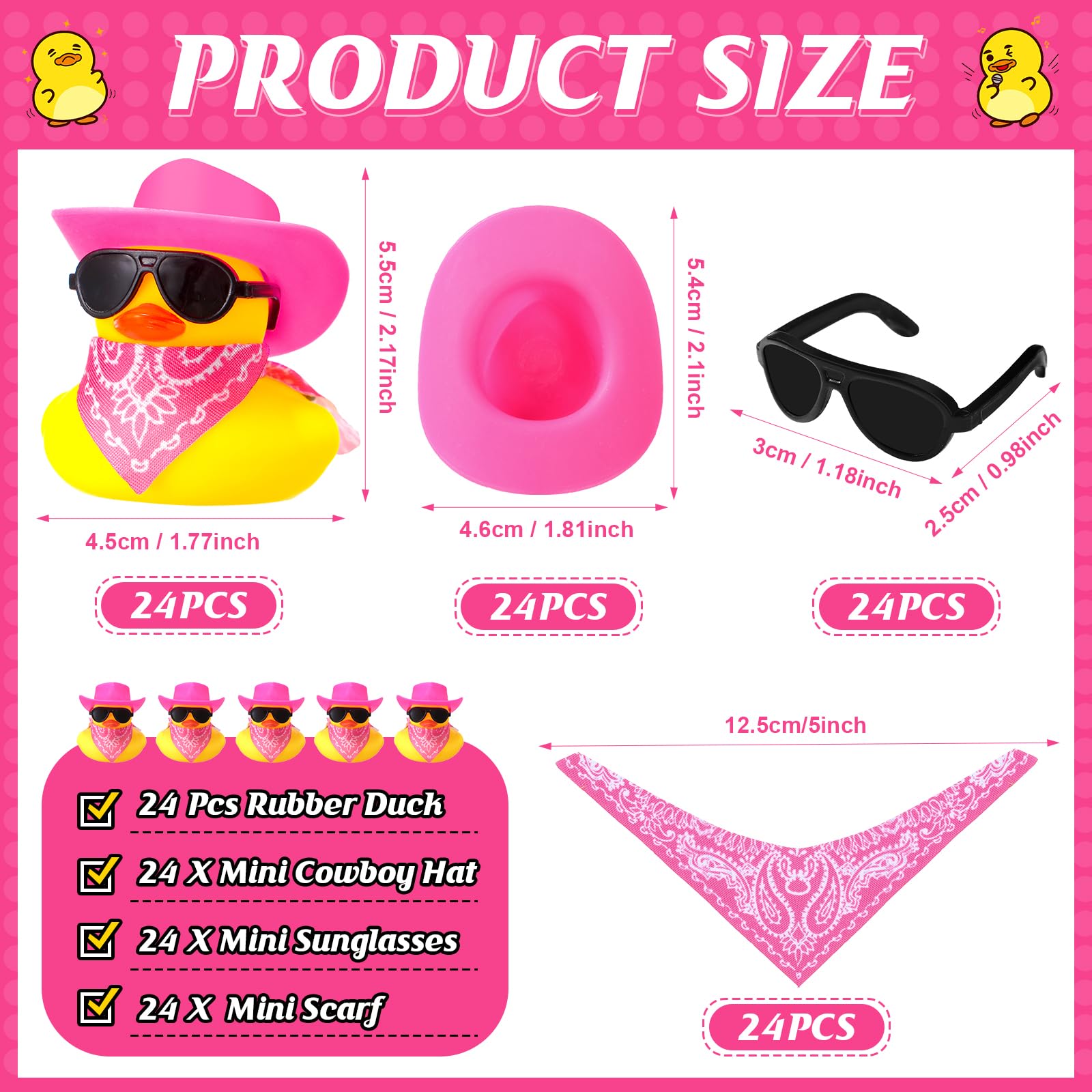 24-set Cowboy Badeendjes met S - Rubber Duck Bath recensie en prijs